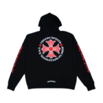Chrome Hearts Cross Logo Hoodie – Black With Red