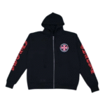 Chrome Hearts Cross Logo Hoodie – Black With Red