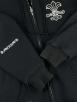Chrome Hearts Fleur De Lis Logo Heavy Thermal Zip Up Hoodie