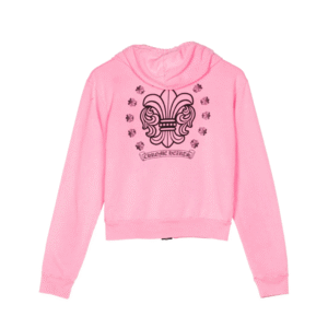 Chrome Hearts Girls Zip-Up Pink Hoodie
