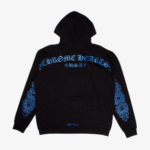Chrome Hearts Blue Glitter Horseshoe Hoodie