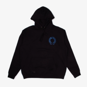 Chrome Hearts Blue Glitter Horseshoe Hoodie