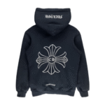 Chrome Hearts Vintage Plus Cross Logo Thermal Zip Up Hoodie