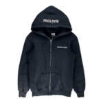 Chrome Hearts Vintage Plus Cross Logo Thermal Zip Up Hoodie