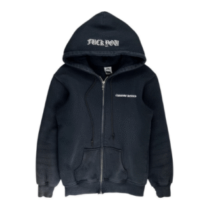 Chrome Hearts Vintage Plus Cross Logo Thermal Zip Up Hoodie