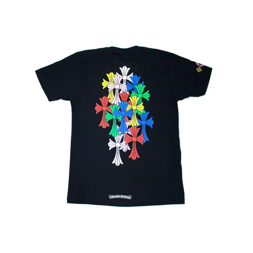 CHROME HEARTS MULTICOLOR CROSS CEMETERY T-SHIRT BLACK CHROME HEARTS MULTICOLOR CROSS CEMETERY T-SHIRT BLACK