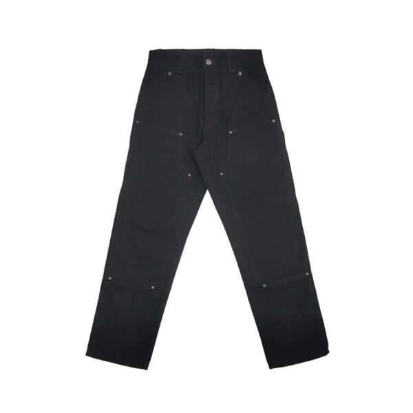 Double Knee Carpenter Black Canvas Pants