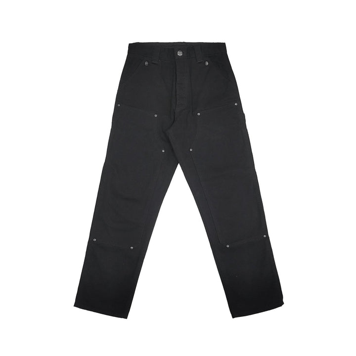 Double Knee Carpenter Black Canvas Pants Double Knee Carpenter Black Canvas Pants