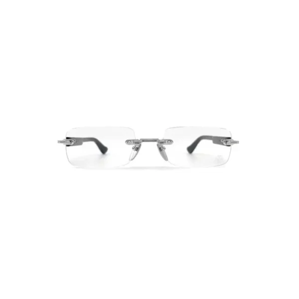 Chrome Hearts DEEP I BK\SS luxury black and silver eyeglasses with bold, handcrafted design