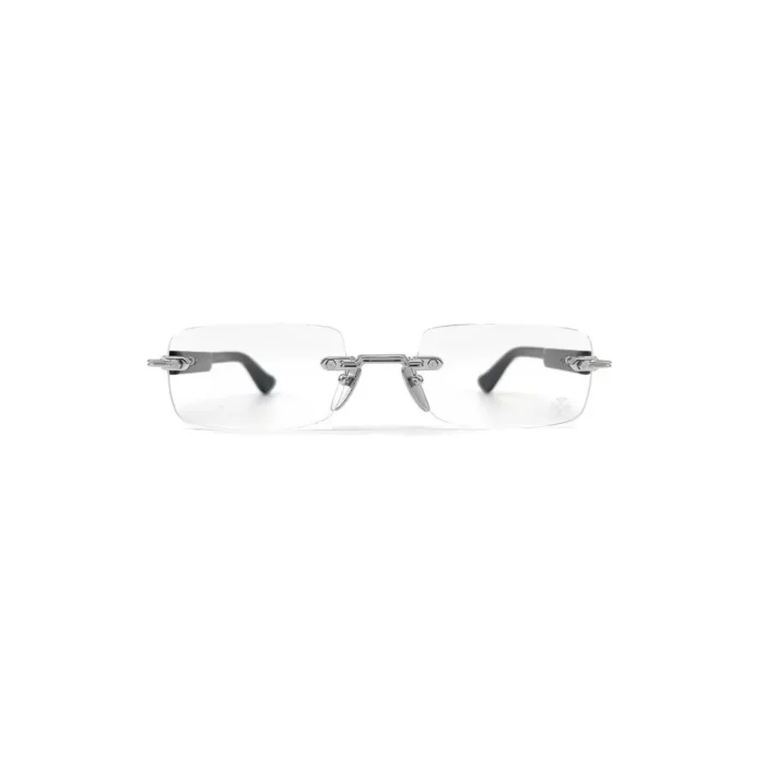 Chrome Hearts DEEP I BKSS Designer Eyewear – Black/Silver Frame Chrome Hearts DEEP I BK\SS luxury black and silver eyeglasses with bold, handcrafted design