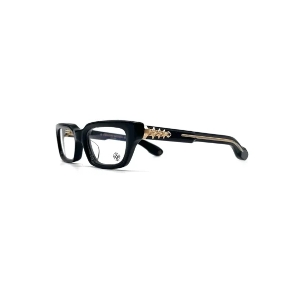 Chrome Hearts ASSTRAORDINAIRE-A Black Gold Star Glasses – Luxury Eyewear with Gothic Detailing