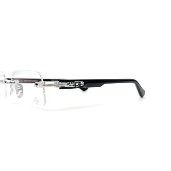 Chrome Hearts DEEP I BK\SS luxury black and silver eyeglasses with bold, handcrafted design