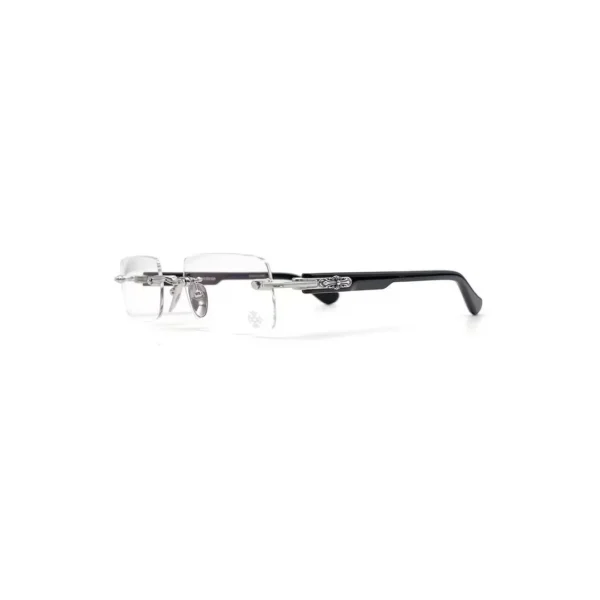Chrome Hearts DEEP I BK\SS luxury black and silver eyeglasses with bold, handcrafted design