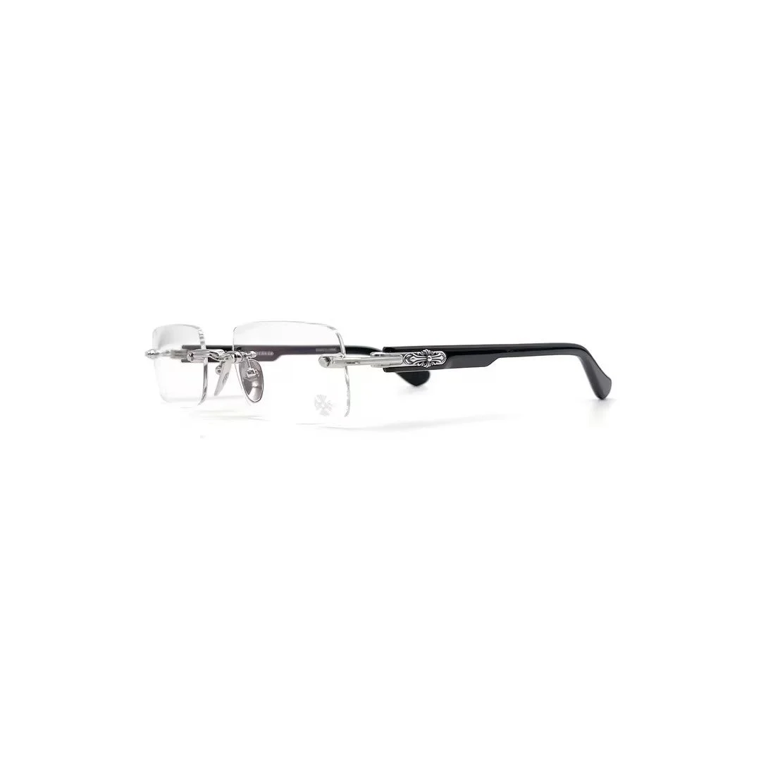 Chrome Hearts DEEP I BKSS Designer Eyewear – Black/Silver Frame Chrome Hearts DEEP I BK\SS luxury black and silver eyeglasses with bold, handcrafted design