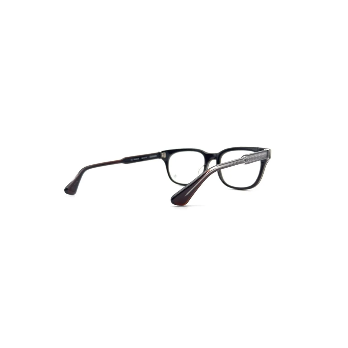 Chrome Hearts CRANKER BRBBR/SS Eyewear | Brown Rubber & Silver Luxury Glasses Chrome Hearts CRANKER BRBBR/SS Glasses – Bold Brown Rubber & Silver Frame Design