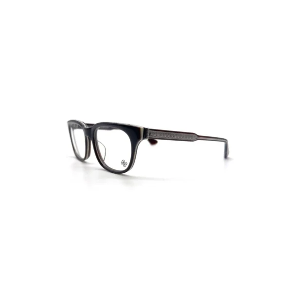 Chrome Hearts CRANKER BRBBR/SS Glasses – Bold Brown Rubber & Silver Frame Design