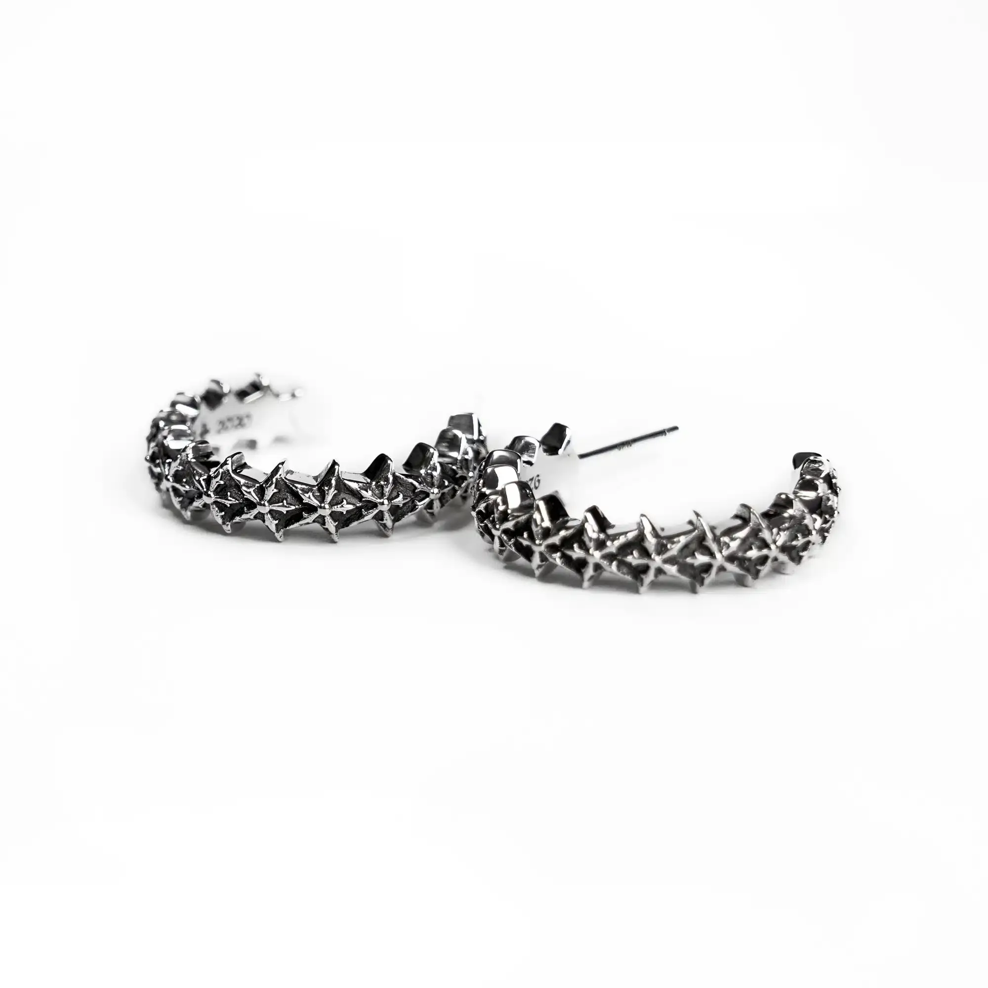 CH Logo Plus 5 SIDED STAR HOOP EARRINGS CH Logo Plus 5 SIDED STAR HOOP EARRINGS