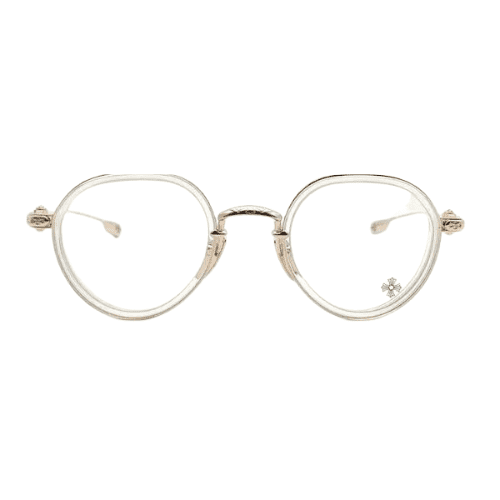 Chrome Hearts Gold Round Eyeglasses