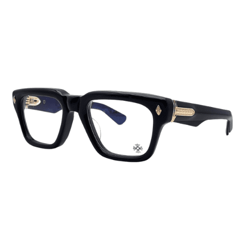 Chrome Hearts Bold Black Square Eyeglasses