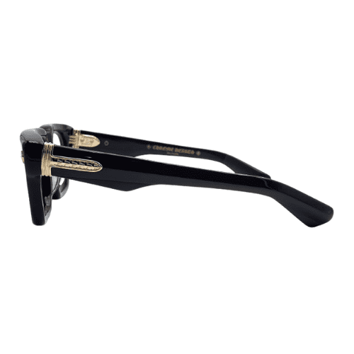 Chrome Hearts Bold Black Square Eyeglasses