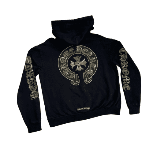 Chrome Hearts Black Hoodie with Palm Tree & Gothic