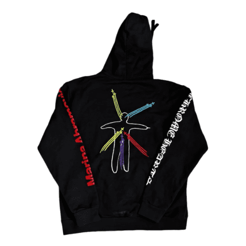 Chrome Hearts Rainbow Cross Figure Hoodie – Black